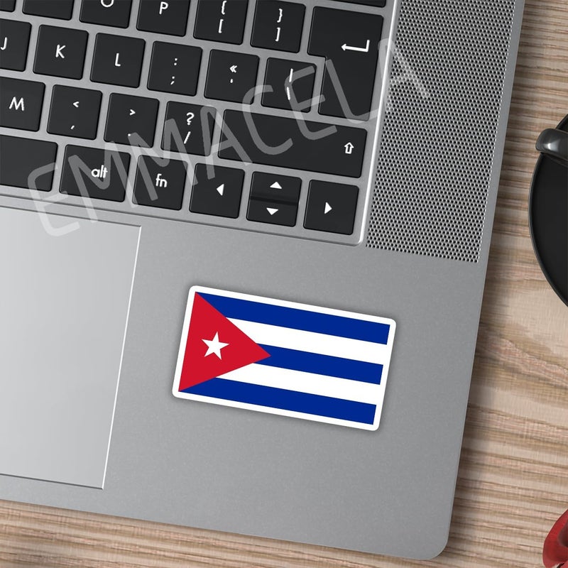 EMMACELA (3PCS) Cuba Flag stickers, Countries Flag Stickers - Waterproof Vinyl Decals For Laptops, Tumblers, Water Bottles, Books, Scrapbooks, Size 3 x 1.6 Inch - Image 4
